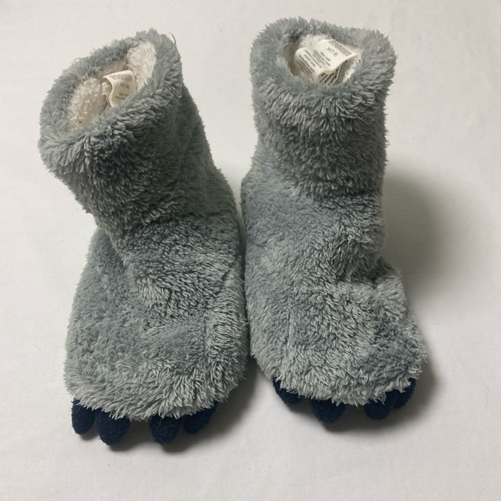 Gymboree Gray and Blue Cozy Slippers